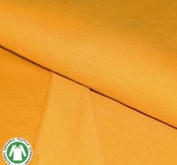 Teplákovina pošesaná hořčicová sytá BIO bavlna