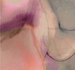 Úplet potisk tekoucí inkoust na růžové 