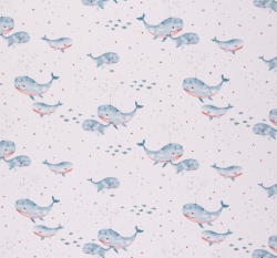 Úplet potisk velryby na bílé