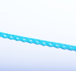 Krajka paličkovaná 8 mm tyrkysová