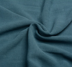 Viskóza s příměsí lnu jednobarevná zaprášená modrá