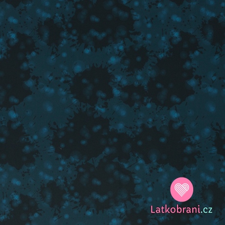 Softshell potisk kaňky na tmavě modré s fleecem