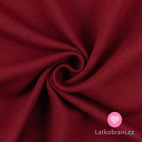 Teplákovina počesaná červená bordó