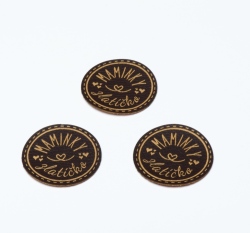 Štítek na oblečení kulatý 