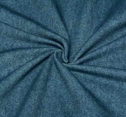 Teplákovina jednobarevná denim středně modrá, BIO