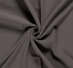 Dvojitá gázovina / mušelín hnědá taupe