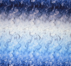 Modalová teplákovina potisk mramorový přechod modrý 