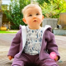 Vaflový úplet bordó, silnější