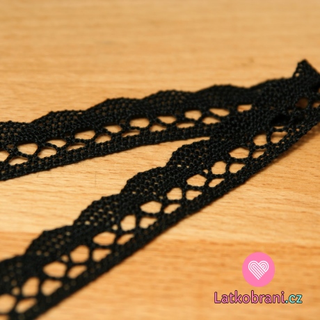 Krajka paličkovaná černá