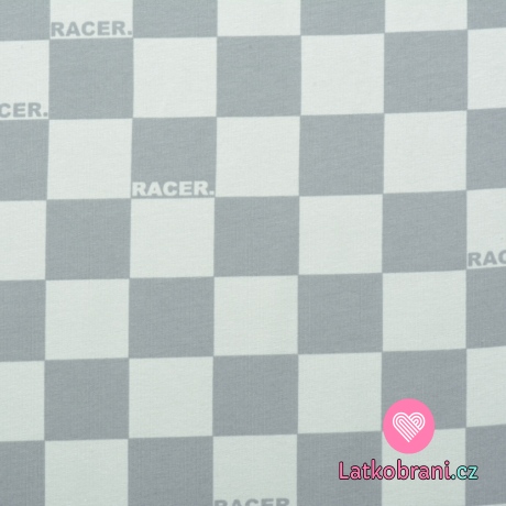 Teplákovina potisk kostky Racer