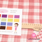 Dvojitá gázovina / mušelín růžová kostka na bílé, oboustranná 