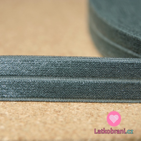 Šikmý proužek / lemovací pruženka šedá tmavší