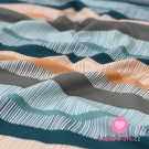 Úplet potisk šrafované proužky do zelena