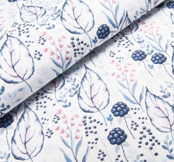 Úplet potisk ostružiny s listy na smetanové