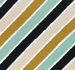 Teplákovina potisk šikmé pruhy v podzimních barvách