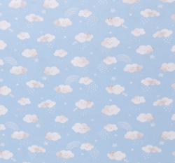 Úplet potisk jarní mráčky na nebesky modré