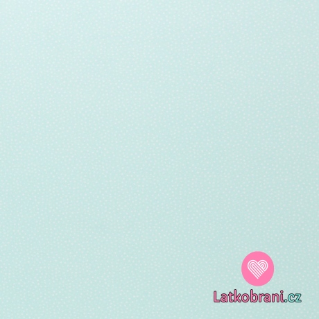 Úplet potisk malé bílé puntíky na mintové