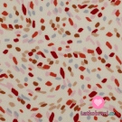 Viskóza nepravidelné tečky na smetanové