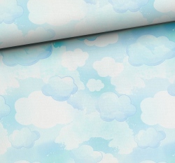 Teplákovina potisk mráčkové nebe