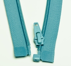 Zip spirálový dělitelný nebesky modrý 30cm