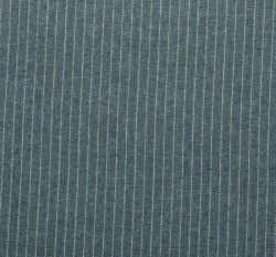 Jeans bavlna lurexové měděné proužky na modré 