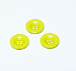 Knoflík hladký, lesklý, zelený 30mm