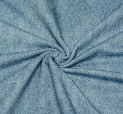 Teplákovina jednobarevná denim světle modrá, BIO