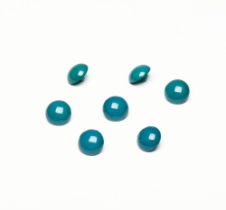 Knoflík oblý, lesklý petrolejový