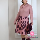 Efektní oboustranná pletenina hořčicová 