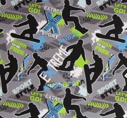 Softshell s fleecem snowboarďáci na šedé 