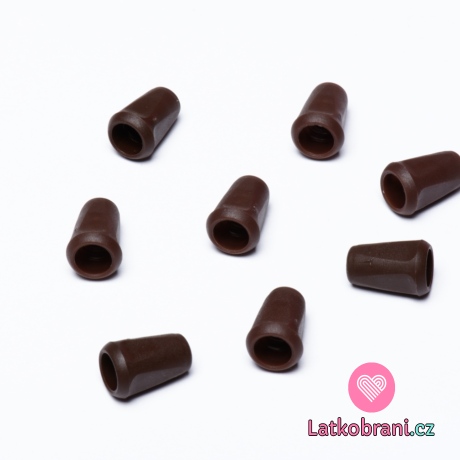 Koncovka plastová hranatá Hnědá