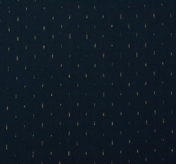 Mačkaná bavlna s výšivkou puntíků námořnicky modrá