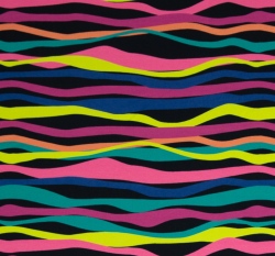 Úplet potisk vlněné proužky na černé 