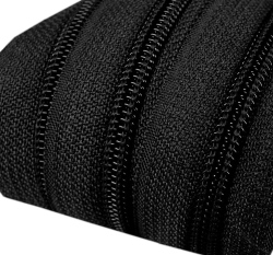 Metrážový zip spirálový 5 mm černá