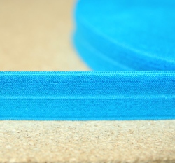 Šikmý proužek / lemovací pruženka tyrkysová tmavá 19mm