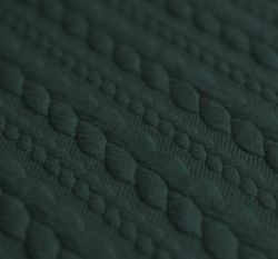 Pletenina copánky tmavě zelená do petrolejové