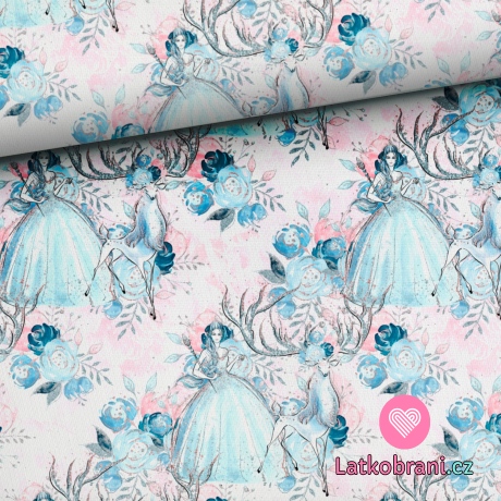 Úplet potisk ledová královna s jelenem