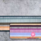 Úplet potisk šrafované proužky do růžova