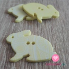 Knoflík zajíček žlutý s ornamenty