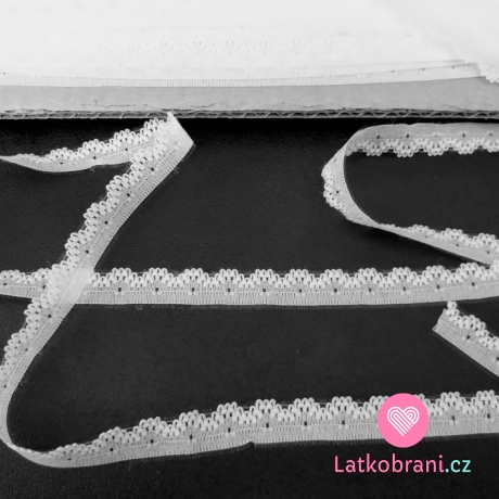 Krajka silonová bílá 15 mm