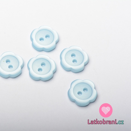 Knoflík dětský, kytička modrá - malá