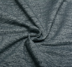 Teplákovina počesaná šedá se třpytivými nitkami