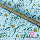 Úplet potisk sněženky na modré