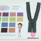 Zip spirálový nedělitelný tmavě šedý 12 cm