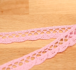 Krajka paličkovaná růžová dětská