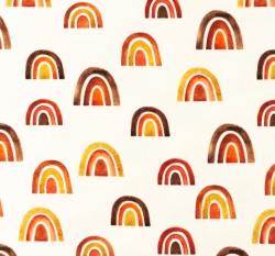 Úplet potisk zářící duha na bílé 