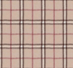 Len potisk károvaný vzor na béžovém podkladu