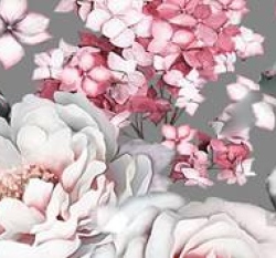 Softshell jarní potisk růže na šedé 