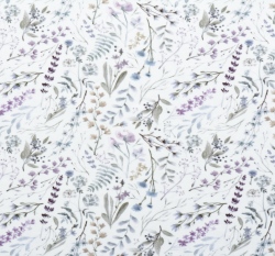 Úplet potisk luční kvítí na ecru