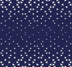 Úplet bílé trojúhelníčky na tmavě modré, bordura